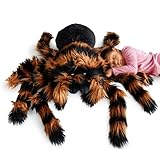 mikamax Riesige Vogelspinne Plüsch XXL – Giant Tarantula Plush, Kuscheltier Spinne, 85 cm