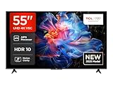 TCL 55V6C 55 Zoll Direct LED TV, 4K HDR Fernseher, Smart TV mithilfe von Google TV (Dolby Audio, Motion Clarity, Kompatibel mit Google Assistant & Alexa)