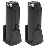 2X Trade-Shop Premium Li-Ion Akku 3,6V / 2000mAh für Bosch PS10, SPS10, SPS10-2, GSR Mx2Drive, GSR PRODRIVE, 36019A2010 ersetzt 2 607 336 242, 2 607 336 241, BAT504