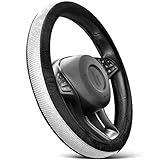 Upgrade4cars Lenkradbezug Glitzer für Lenkräder mit 37-39 cm Durchmesser | Bling Bling Lenkradhülle mit Strass | Pkw Lenkradschutz für Frauen | Autozubehör Innenraum Deko