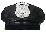 Hatstar Polizeimütze | Polizei Mütze Hut Cap | Police Schirmmütze für Damen, Männer, Erwachsene & Kinder | Kostüm Kopfbedeckung für Karneval, Fasching und Festival