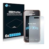 Savvies 6 Stück Schutzfolie für Samsung GT-S5230 Displayschutz-Folie Ultra-Transparent