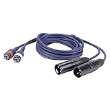 DAP Audio Adapter Kabel 2X XLR Male auf 2X Cinch Male (RCA)