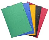 Exacompta 59500E 10er Pack Einschlagmappe DIN A3. Made in Germany. Aus extra starkem Colorspan-Karton mit 3 Innenklappen und 2 Gummizügen Sammelmappe für Büro und Schule farbig sortiert