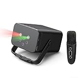 Kabelloser Mini-Bühnenlicht-Soundprojektor für DJ-Partys und Events für RGB-Muster-Effekt für dynamische Bilder (schwarz)