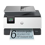 HP OfficeJet Pro 9120e Multifunktionsdrucker, 6 Monate gratis drucken mit HP Instant Ink inklusive, HP+, Drucker, Scanner, Kopierer, Fax, WLAN, LAN, Duplex, Airprint, Grau-Weiß