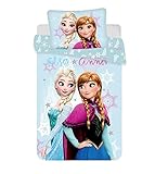 Disney Frozen 2 Bettwäsche Eiskönigin Anne ELSA Floral blau Kopfkissen Bettdecke