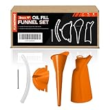 3er-Pack 9-Zoll-Kurbelgehäuse-Öleinfülltrichter-Set für Harley Touring Road King Street Glide Sporster Dyna (Orange)