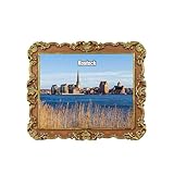 Tianfulai Rostock Germany Kühlschrankmagnet 3D Reise Souvenir Kühlschrank Dekoration Magnetaufkleber Basteln Kollektion