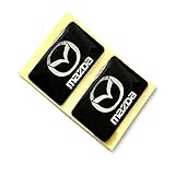 2 Stück Aufkleber 18 x 11 mm. Passend für Mazda-Auto mit Logo Kfz. Für Innerraum, Salon, Schlüssel, Key usw. Dekorative Sticker mit Emblem (18x11mm MAZD.. 2St.)