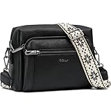 HILAEX Umhängetasche Damen mit Anti Diebstahl, Handtasche Damen Mittelgroß mit 4 Fächern, mit Verstellbar Abnehmbar Breiter Gurt