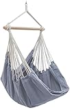 AMANKA XXL Hängesessel Grau 185x130 cm belastbar bis 150kg - Hängestuhl Indoor und Outdoor – dekorativer Hängesessel für Garten - Sitzsack zum Hängen – Hängesitz für kleinen Balkon