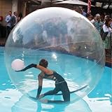 GAYAYAS Walk On Water Walking Ball, Professioneller Water Walking Fun Water Ball, Transparenter Wasserrad-Rollball, für Spielplatz und Ocean Park,1.5m