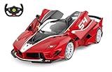 JAMARA 405169 - Ferrari FXX K Evo 1:14 Tür manuell 2,4GHz - offiziell lizenziert, ca 1 Std Fahrzeit, ca. 11 Kmh, perfekt nachgebildete Details, detaillierter Innenraum, LED Licht, Rot