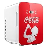 °CUBES Coca-Cola Mini Kühlschrank 9,3L | Kompakter Minikühlschrank mit Glasdruck & LCD-Touch-Display | Kleiner Kühlschrank für Auto & Haushalt | Leise & Effizient | 12V/220V