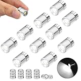 10 Stück Mini LED Lichter für Puppenhäuser, LED Licht Mini mit Batterie, Micro LED Licht zum Basteln, LED Minilichter, Miniatur Lichter für Vitrinen, Spielzeug Bausteine, Puppenhaus Beleuchtung
