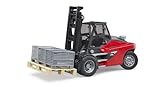 bruder 02513 - Linde HT160S Stapler mit Platte & 3 Gitterboxen - 1:16 Gabelstapler, Fahrzeug, Versand & Logistik, Bauernhof