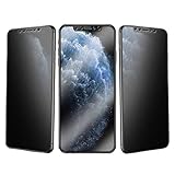 3 Stück Matt Schutzfolie für iPhone X/XS/11Pro Sichtschutz Panzerglas Anti-Fingerabdrück Anti-Spähen Privatsphäre Displayschutz 9H Gehärtetes Glas Blickschutzfolie Schutzglas für Apple 11Pro/X/XS,5.8”