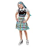 Rubies Frankie Stien Classic Kostüm für Mädchen, Größe S, Kleid und Clip, offizielles Monster High Kostüm für Karneval, Weihnachten, Geburtstag, Party und Halloween Halloween