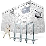 Alu-Transport-Box I Anhänger-Deichsel-Box I 615x265x300 mm Truckbox Werkzeugkasten Alubox Alukoffer