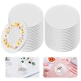 30 Stück Acrylscheibe Rund, 5cm Acrylplatte Transparent, 2mm Acrylscheibe Rund Klare Acrylplatten, Acrylglas Rohlinge, Acrylplatte Platten für DIY Handwerk, Bilderrahmen Malerei ﻿