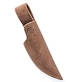 Hochwertige Leder Messerscheide für die Jagd, Freizeit & Küche - Gürtelmesseretui extra Dickes Leder - Messertasche Jack (Medium, Braun)
