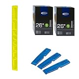 SCHWALBE AV 13 Fahrradschlauch 2 Stück, 26" für Mountainbike + 3 Stück Schwalbe Reifenheber