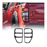 OMAC Rücklicht Leisten Heckleuchte kompatibel mit Ford Ranger 2011-2024 Chrom ABS Dunkel 2tlg