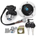 Amxaqjc Motorrad Zündschloss Für Suzuki Für GSF 650 1200 1250 S Für Bandit 650 S Für GSX-650F Für Katana 650 Tankdeckel Zündschloss Für Sitzschloss Mit Schlüsselsatz Zündschlüssel Schalter