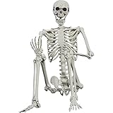 Halloween-Skelett 165cm realistische Lebensgröße posable menschliche Skelett Knochen mit beweglichen Gelenken für Halloween Spukhaus Dekoration (1PC)