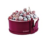 coox Springform mit Porzellanboden ⌀ 18 cm in Dunkelrot, backen und direkt auf der Porzellanplatte servieren und schneiden, kein Umsetzen nötig