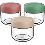 280ml/250ml/260ml Vorratsgläser Rund, ZoneYan Glasdose Set mit Deckel, Vorratsdosen Luftdicht, aufbewahrungs glasbehälter klein rund, Gewürzgläser Glas Gewirzdosen (3*280ml)