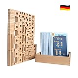 SumBlox Mini (Basic Set) - 80 Holz Bausteine aus massiver Buche - Premium Zahlenbausteine Montessori Spielzeug - Mit 80 Aktivitätskarten in Deutsch zur Förderung des spielerischen Lernens.