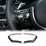 Karbonfaser-Verkleidung für M3, M4, M5, New 1, 3 Series, F20, F30, X5M, F15, Auto-ABS-Chrom-Lenkradknopf-Rahmen-Abdeckung.