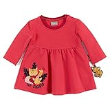 Sigikid Baby-Mädchen Sweatkleid Kinderkleid, Rot, 98
