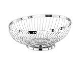 APS 30250 Hochglanzpolierter Edelstahl Oval Korb für Brot oder Obst, 28 x 21 x 9.5 cm