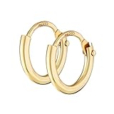 NKlaus PAAR 585 echt GOLD HERREN Klapp Creole Ohrring Ohrschmuck Ohrhänger 9,0 mm 1752