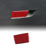 KUNGKIC Für Renault Clio 5 MK5 2020 2021 2022 2023 2024 2025 Kohlefaser Auto Co-Pilot Beifahrersitz Werkzeugkasten-Schalter Aufkleber Dekorative Innenbereich Zubehör,Geschenk (Rot)