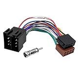 Giantdeer Autoradio Adapter Set, 16 Pin ISO auf ISO Verlängerung + DIN Antennenadapter, Verlängerung Radio Adapter Stecker Kompatibel mit Audi, BMW, Mercedes, VW, Peugeot, Renault, Opel etc