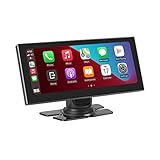 Road Top Neuester Portable 8.8 Zoll LCD Touchscreen Monitor mit drahtlosem Carplay Android Auto Car Multimedia Player mit Rückfahrkamera für alle Autotypen
