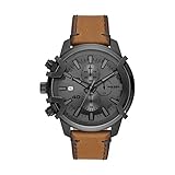 Diesel Herren Griffed Chronograph, Gehäusegröße 46 mm, Edelstahluhr