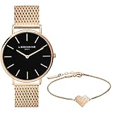 Liebeskind Berlin Set aus Armbanduhr und Armband LS-0090-MQB, Ip Roségold