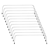 PandaHall 5 Paar 25,4 cm Eisen-Drahtrahmen Taschen Nähgriff Ersatz Stahl Geldbörse Rahmen für DIY Lunchtasche Retreat Tasche Rucksack HnadBag Making Platin