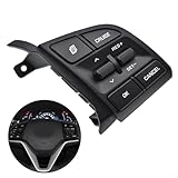 EXTRWORY Lenkrad Tempomat Schalter für Hyundai für Tucson 2015-2019 Ersatz Kunststoff Fernbedienung Taste Schwarz Vorne Rechts