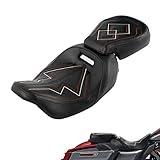 Niedriges Profil, 2-Up-Motorradfahrer- und Beifahrersitz, passend für Harley 2009–2023 Touring Street Glide Road King 2009–2023 Road Glide