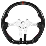 Acclcors Handgefertigte echte Carbonfaser-Lenkrad, Die rote Mittellinie, Perforierte Ledergriff für BMW M Sport Serie/für M Performance Serie M5 F10 F11 F06 F12 F13 F01 F02 F90 M6 M8 F91