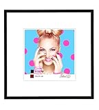 Bilderrahmen Kunststoff Lifestyle Foto Rahmen Collage Wanddeko Poster Photo Style: Farbe: Schwarz | Format: 50x50