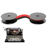 Farbband Schreibmaschine Kompatibel mit Olivetti Lettera, 8 Meter Lang 52mm Durchmesser Schwarz & Rot Schreibmaschinenband Mechanisch für Gr4 24 32 22 82 34 35, Für Klare und Präzise Druckergebnisse