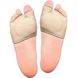 SATINIOR Fußballenpolster mit Sohlenpolster-Gelpolster, Halbsocke zur Linderung von Metatarsalgie, Hornhaut und Anderen Fußballenschmerzen (2 Stücke, Beige)