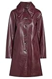 King Louie Damen Mantel mit glänzender Oberfläche Anais Coat Shine (DE/NL/SE/PL, Numerisch, 38, Regular, Regular, Bordeaux Red)